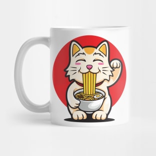Lucky Ramen Cat Mug